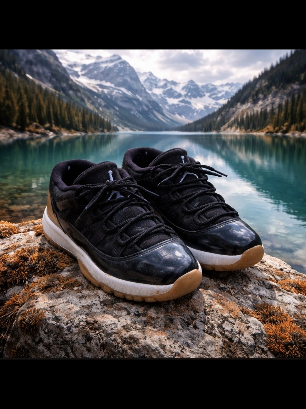 Nike Air Jordan 11 Retro Low 72-10 Black PS Size 10C Toddler